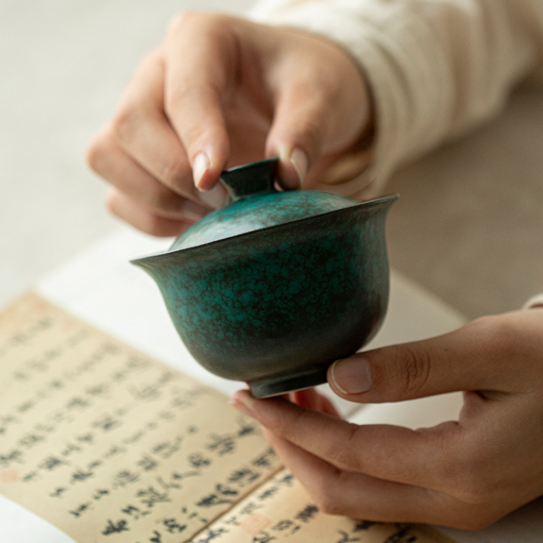 Azenbor jade glaze gaiwan teapot