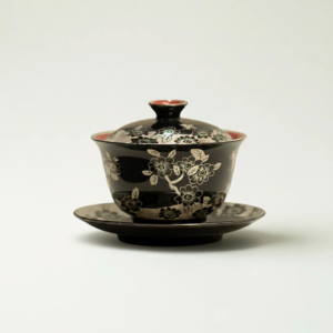 Azenbor Silver Flower Elegance Gaiwan Teapot