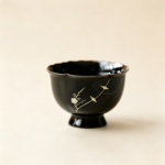 Black Gold Glaze Silver-Inlaid Plum Blossom Tea Cup
